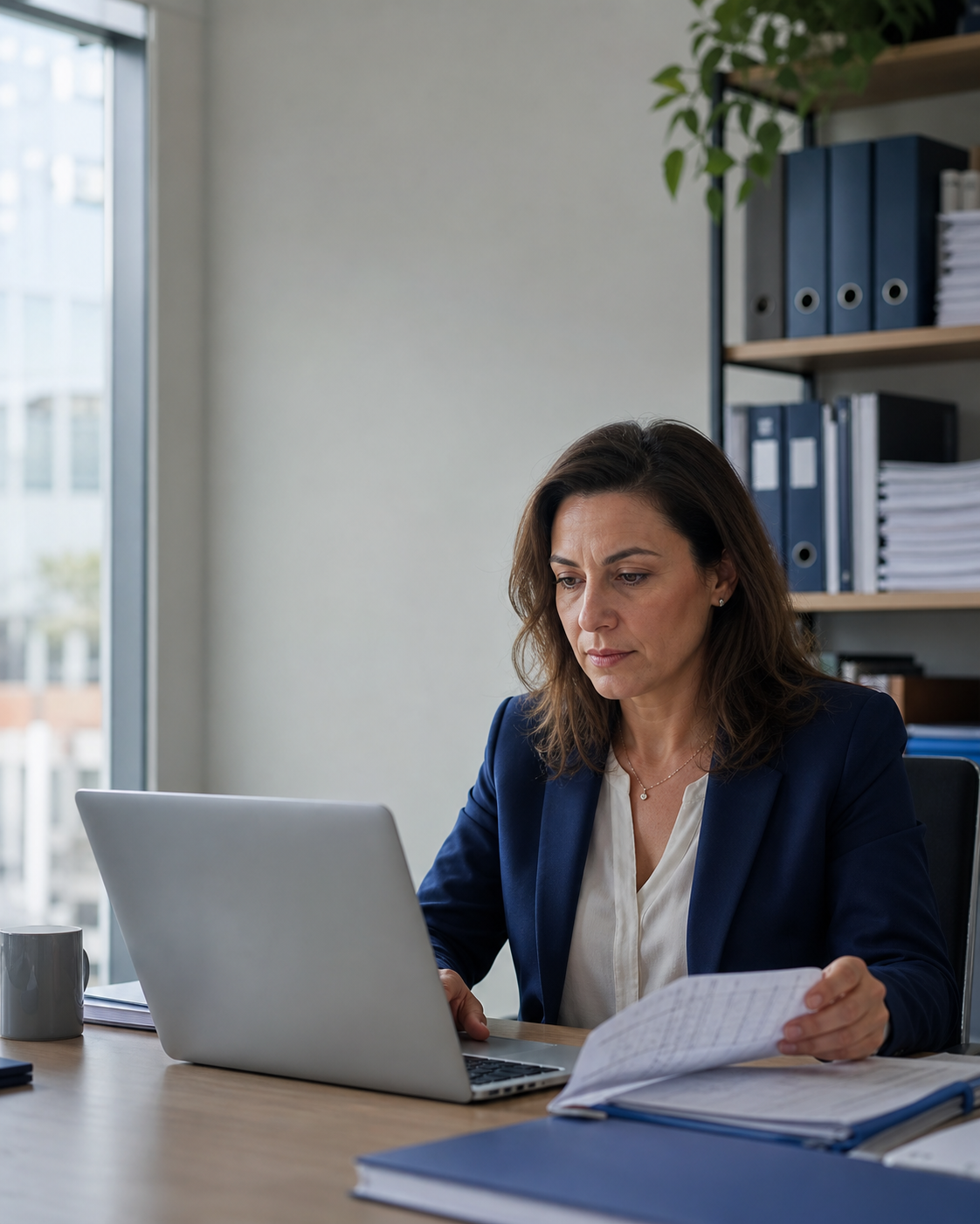 Profesioniste financiare në një ambient modern pune